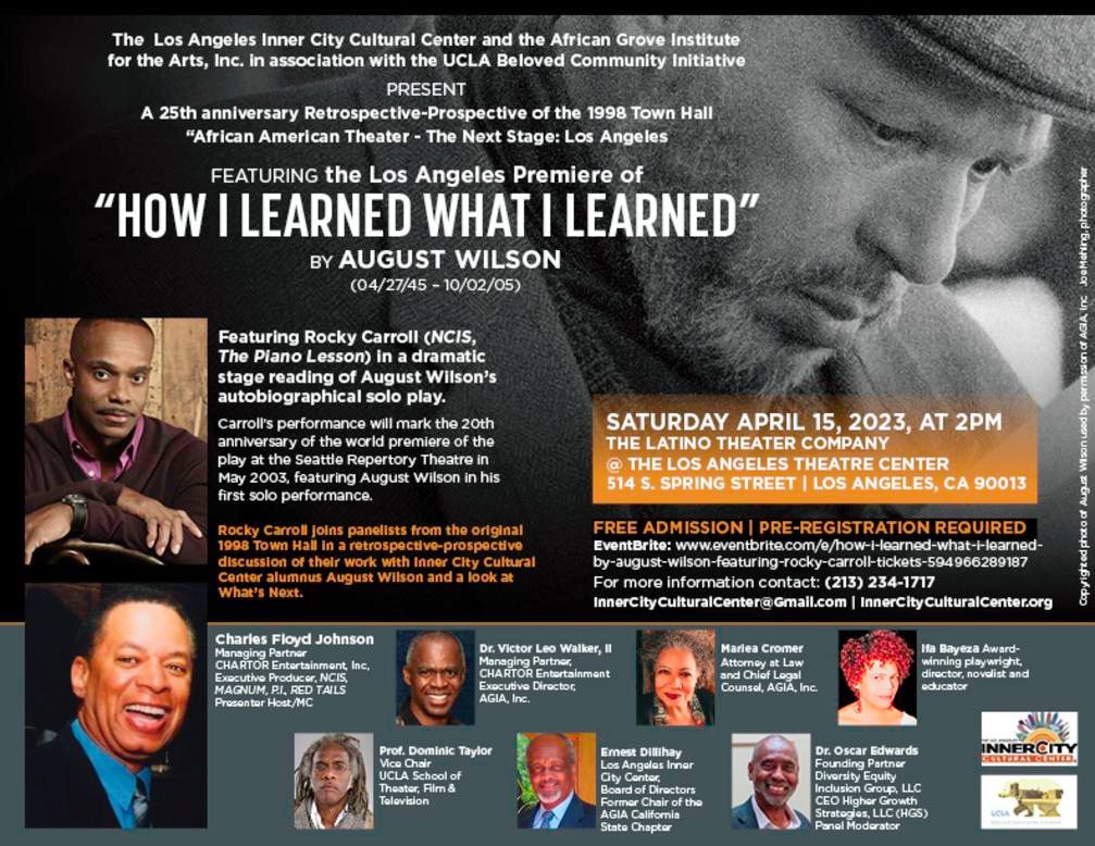 Event poster for "How I Learned What I Learned.