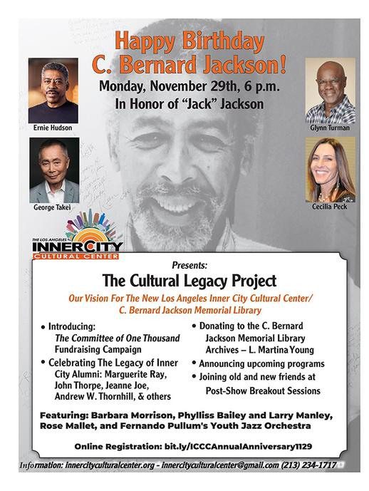 Cultural Legacy Project event poster details.